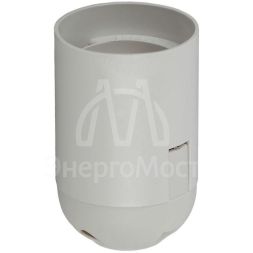 Патрон E27 подвесной пластик бел. (х50) (50/400/9600) Эра Б0043749