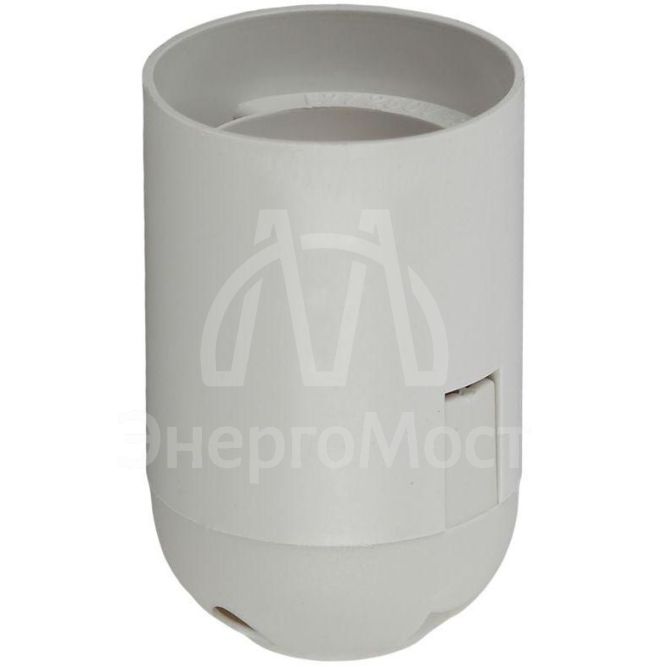 Патрон E27 подвесной пластик бел. (х50) (50/400/9600) Эра Б0043749