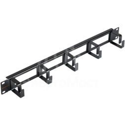 Органайзер кабельный 19дюйм 1U глубина колец 40мм метал. с отверстиями в опорной планке черн. (уп.2шт) NIKOMAX NMC-OK400H-1U-BK-2