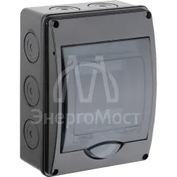 Щиток ОП Тусо на 5мод.с вертик.двер.200х150х98мм черн. Ruvinil 69005Ч