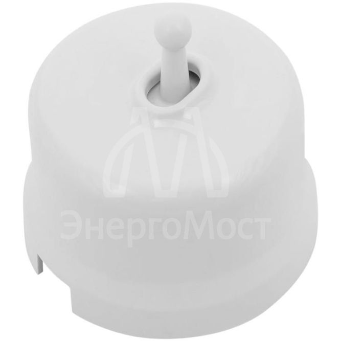 Выключатель проходной 1-кл. (тумблерный) пластик бел. Bironi B1-231-21