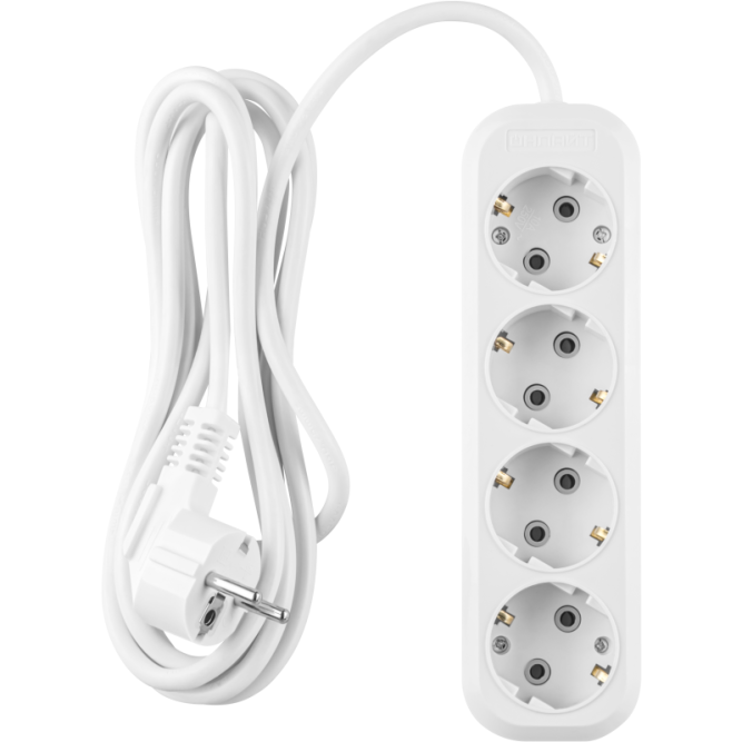 Удлинитель 4х3м с заземл. 16А IP20 90 799 OPE-S-04-300-E-3x1 бел. ОНЛАЙТ 90799
