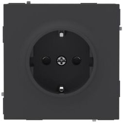 Розетка силовая KANT 2P+E защ. шторки черн. уголь DKC 7012003
