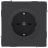 Розетка силовая KANT 2P+E защ. шторки черн. уголь DKC 7012003