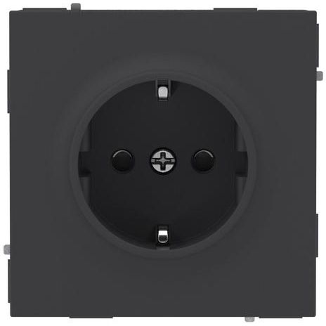 Розетка силовая KANT 2P+E защ. шторки черн. уголь DKC 7012003