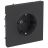 Розетка силовая KANT 2P+E защ. шторки черн. уголь DKC 7012003
