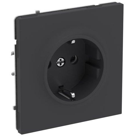 Розетка силовая KANT 2P+E защ. шторки черн. уголь DKC 7012003