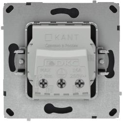 Розетка силовая KANT 2P+E защ. шторки черн. уголь DKC 7012003