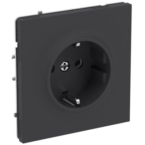 Розетка силовая KANT 2P+E защ. шторки черн. уголь DKC 7012003