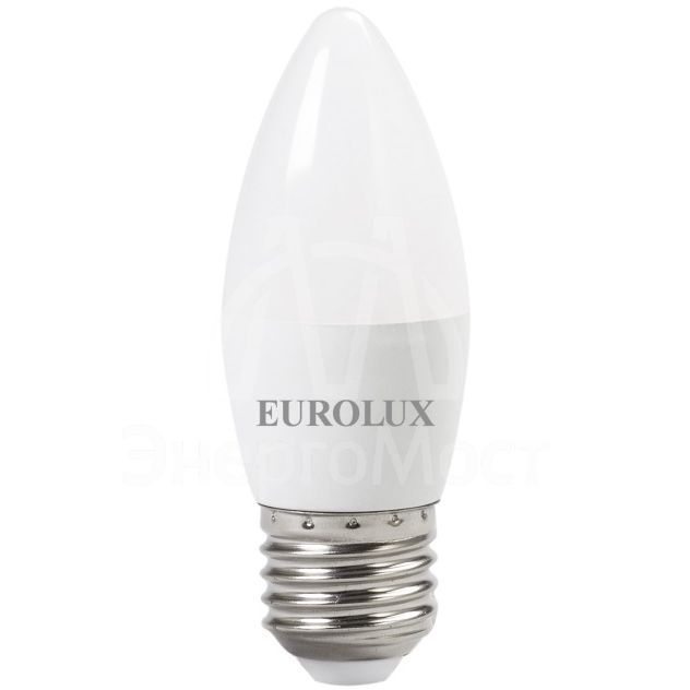 Лампа светодиодная EUROLUX LL-E-C37-6W-230-2,7K-E27