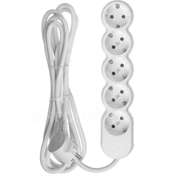 Удлинитель 5х3м с заземл. 16А 250В У05 UNO 2P+PE 3х1.5кв.мм IEK WYP53-16-05-03-Z