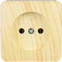 Розетка 1-м ОП VIOLA без заземл. беленый дуб LEZARD 751-5200-121