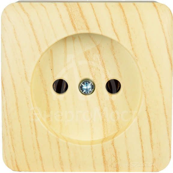 Розетка 1-м ОП VIOLA без заземл. беленый дуб LEZARD 751-5200-121