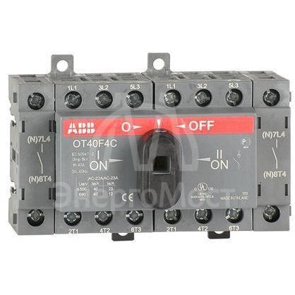 Рубильник реверсивный OT40F4C 40А (23А AC23) ABB 1SCA104934R1001