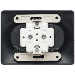 Розетка 2-м СП Glossa 16А IP20 без заземл. шоколад SchE GSL000820