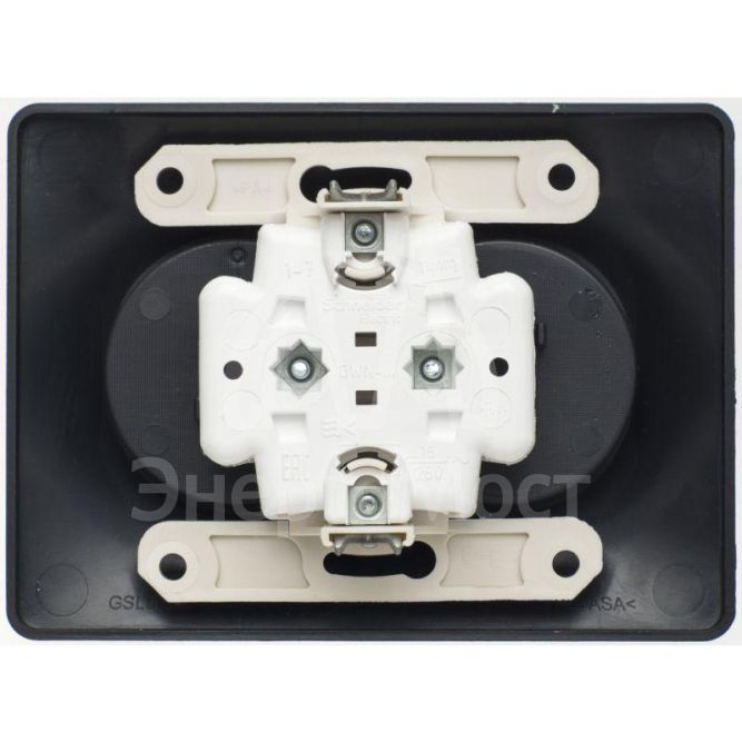 Розетка 2-м СП Glossa 16А IP20 без заземл. шоколад SchE GSL000820