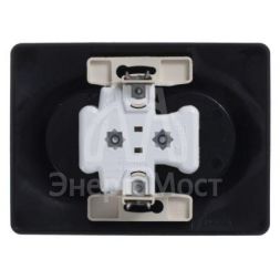 Розетка 2-м СП Glossa 16А IP20 без заземл. шоколад SchE GSL000820