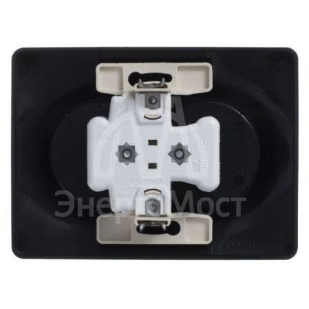 Розетка 2-м СП Glossa 16А IP20 без заземл. шоколад SchE GSL000820