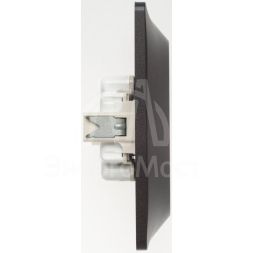 Розетка 2-м СП Glossa 16А IP20 без заземл. шоколад SchE GSL000820