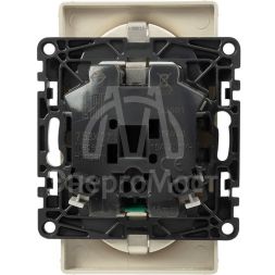 Механизм розетки 2-м СП Valena Life 16А IP20 250В 2х2К+З с лиц. панелью безвинт. зажимы сл. кость Leg 753227