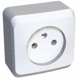 Розетка 1-м ОП Этюд 16А IP20 без заземл. бел. SchE PA16-001B
