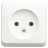 Розетка 1-м ОП Этюд 16А IP20 без заземл. бел. SchE PA16-001B