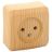 Розетка 1-м ОП Этюд Дача 16А IP20 без заземл. сосна SchE PA16-001D