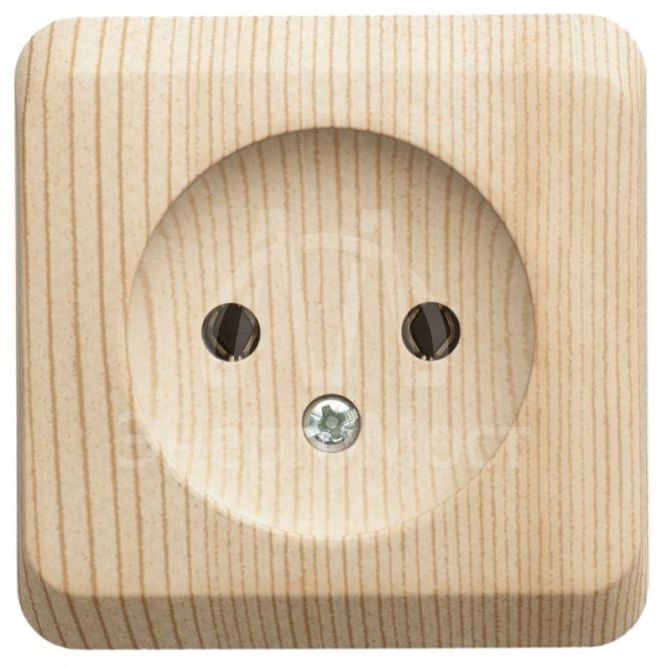 Розетка 1-м ОП Этюд Дача 16А IP20 без заземл. сосна SchE PA16-001D