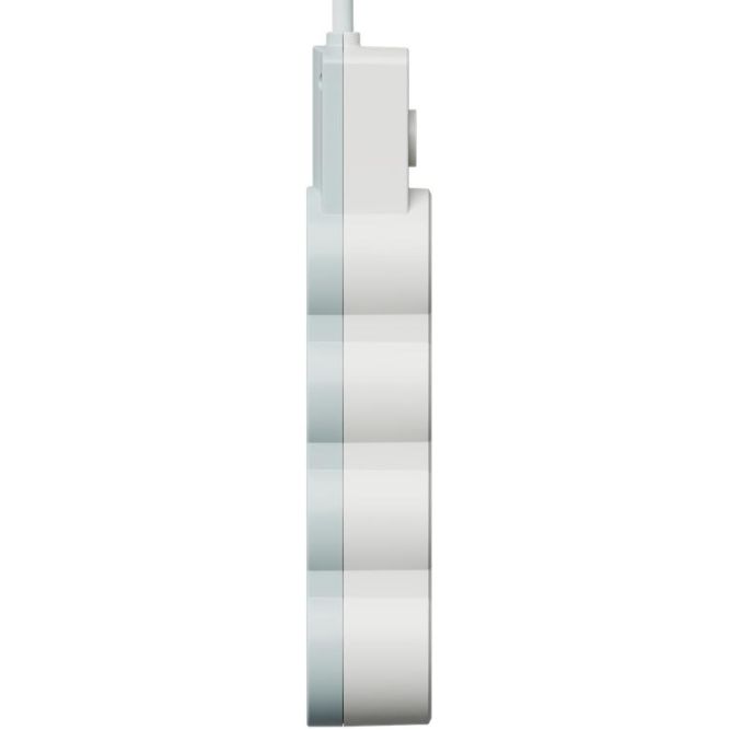 Удлинитель 3х5м с заземл. 10А IP20 USB 2800Вт 220В ПВС 3х1 с выкл. бел. КОСМОС YKsm5m3g-Z-VU10А-W