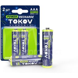 Аккумулятор ААА/HR03 1000мА.ч (блистер 2шт) TOKOV ELECTRIC TKE-NMA-HR03/B2