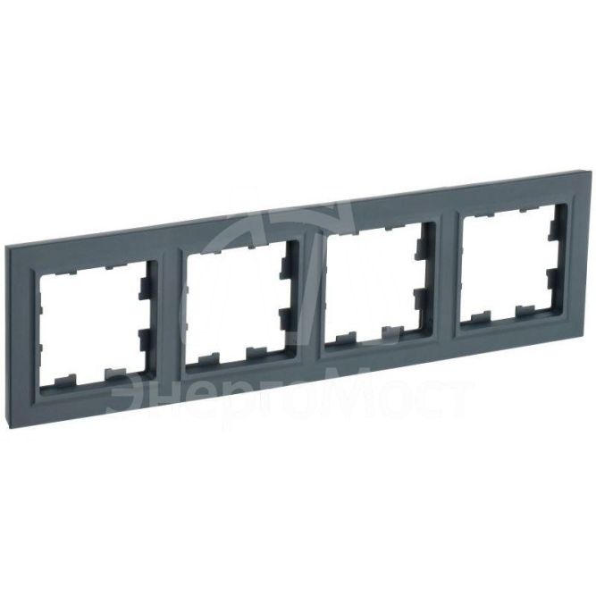 Рамка 4-м BRITE РУ-4-БрГ графит IEK BR-M42-K53