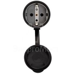 Розетка переносная влагозащ. с крышкой с/з 16А IP44 каучук Rexant 111-004