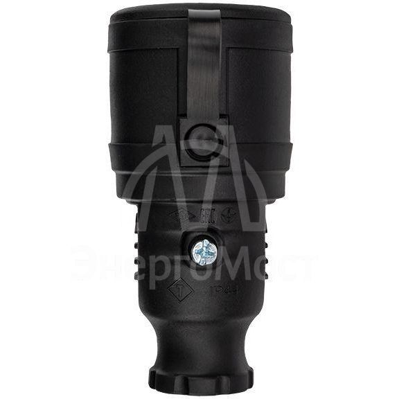 Розетка переносная влагозащ. с крышкой с/з 16А IP44 каучук Rexant 111-004