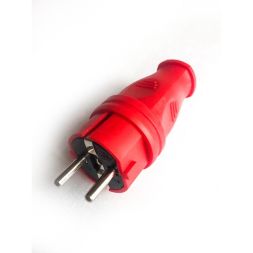 Вилка прямая 16А IP44 красн. КОСМОС VKsm-Z-IP(R)16A