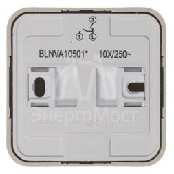 Выключатель 2-кл. ОП Blanca 10А IP20 (сх. 5) 250В с изолир. пластиной беж. SchE BLNVA105017