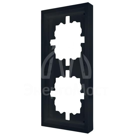 Рамка 2-мест. горизонт. ZIMA черн. бархат LEZARD 704-4200-147