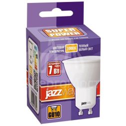 Лампа светодиодная PLED-SP 7Вт 3000К тепл. бел. GU10 520лм 230В JazzWay 1033550