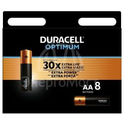 Элемент питания алкалиновый АА 1.5В LR6-8BL Optimum 5014069 (блист.8шт) Duracell Б0056024