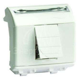 Розетка компьютерная 1-м СП 2мод. Brava RJ45 кат.5E экранир. бел. DKC 76666B