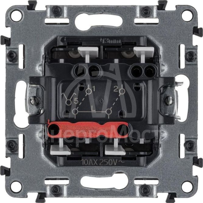 Механизм выключателя 2-кл. СП Valena Allure 10А IP20 250В с лиц. панелью безвинт. зажимы сл. кость Leg 752805