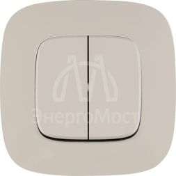 Механизм выключателя 2-кл. СП Valena Allure 10А IP20 250В с лиц. панелью безвинт. зажимы сл. кость Leg 752805