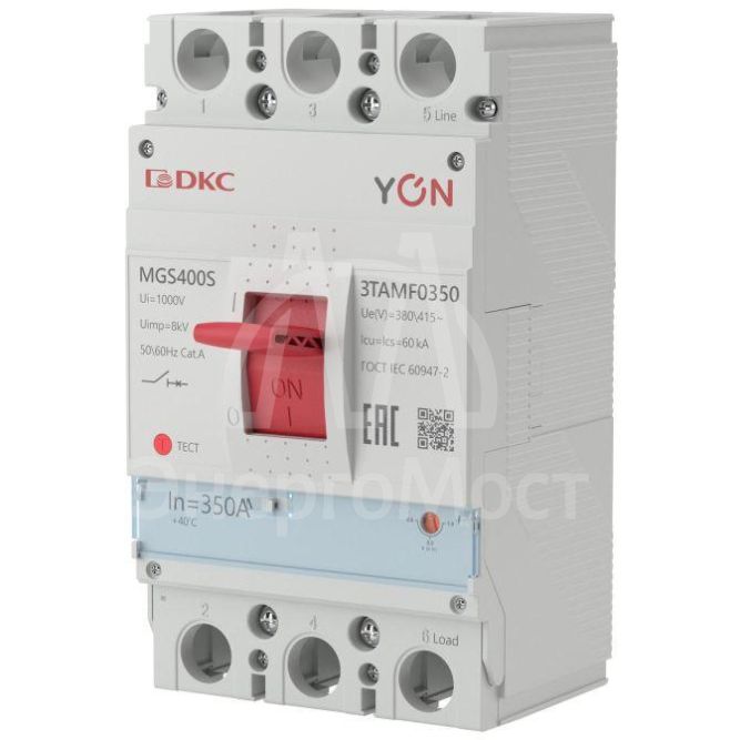 Выключатель автоматический MGS400 3P 280-350A 60kA YON MGS400S-3TAMF0350