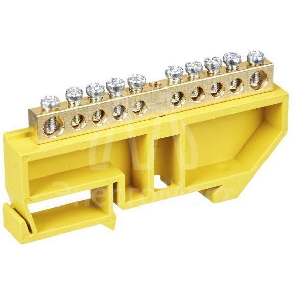 Шина PE &amp;quot;земля&amp;quot; на DIN-изол. ШНИ-6х9-10-Д-Ж IEK YNN10-69-10D-K05