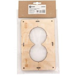Шаблон для подрозетников c 2 отв. d72мм Expert EKF sh-d72-2