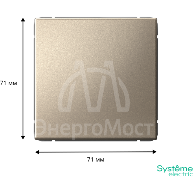 Выключатель 1-кл. ArtGallery 10AX быстрозажим. клем. механизм шампань SE GAL000511S