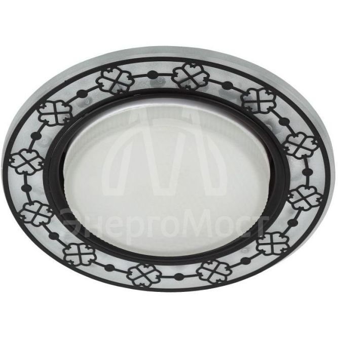 Светильник светодиодный DK LD28 WH/BK GX53 точечный; декор со светодиодной подсветкой бел./черн. ЭРА Б0037390