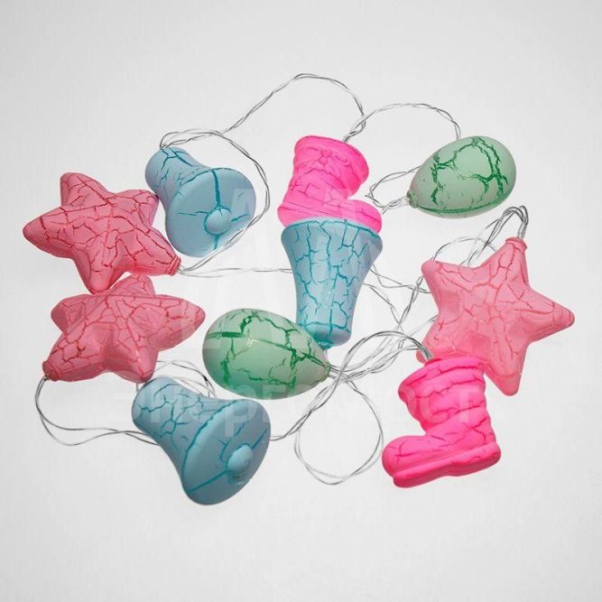 Гирлянда светодиодная &amp;quot;Новый год&amp;quot; 1.5м 10LED тепл. бел. провод прозр. питание 2хAA (батарейки не в комплекте) Neon-Night 303-081