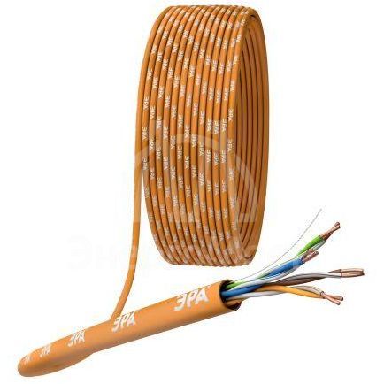 Кабель витая пара U/UTP кат.5E 4х2х24AWG CU нг(А) HF (уп.305м) Эра Б0044430