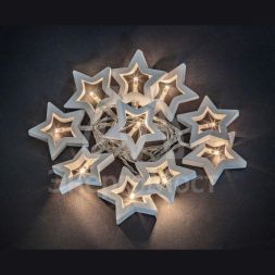 Гирлянда 14 047 NGF-D009-10WW-2AA-деревянные звездочки Navigator 14047