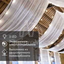 Лампа светодиодная 1Вт 5LED Шар d45 E27 зел. Neon-Night 405-114